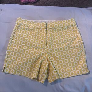 Boden Sunburst Yellow and White High Waist Shorts